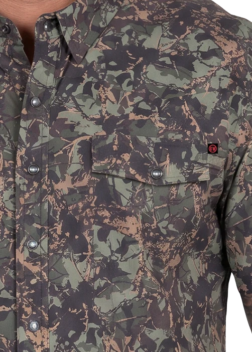 M Rock & Roll Koe Wetzel x TEK Western Camo Short Sleeve Shirt