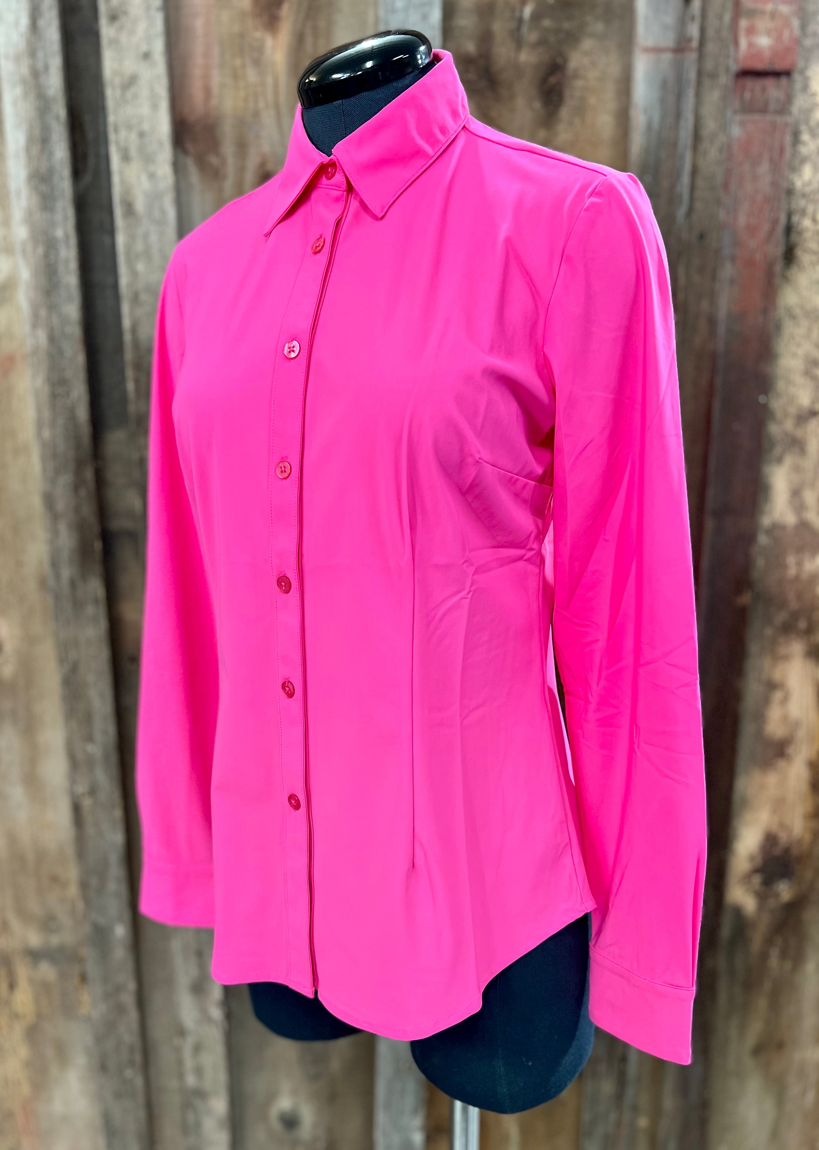 THE DAWN FITTED BUTTON UP SHIRT IN PINK