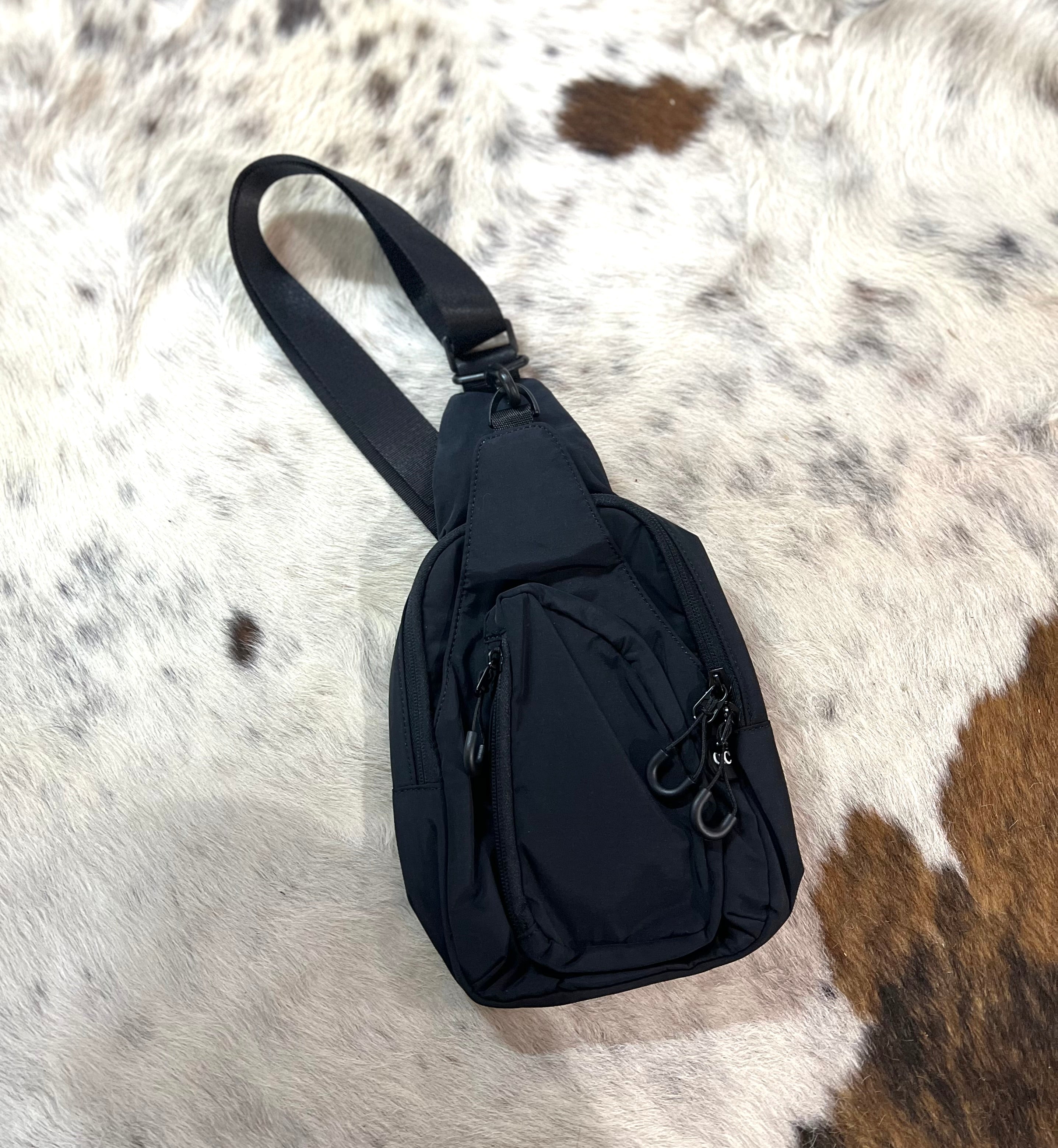 C.C Crossbody Purse Bag Crossbody Backpack in Black