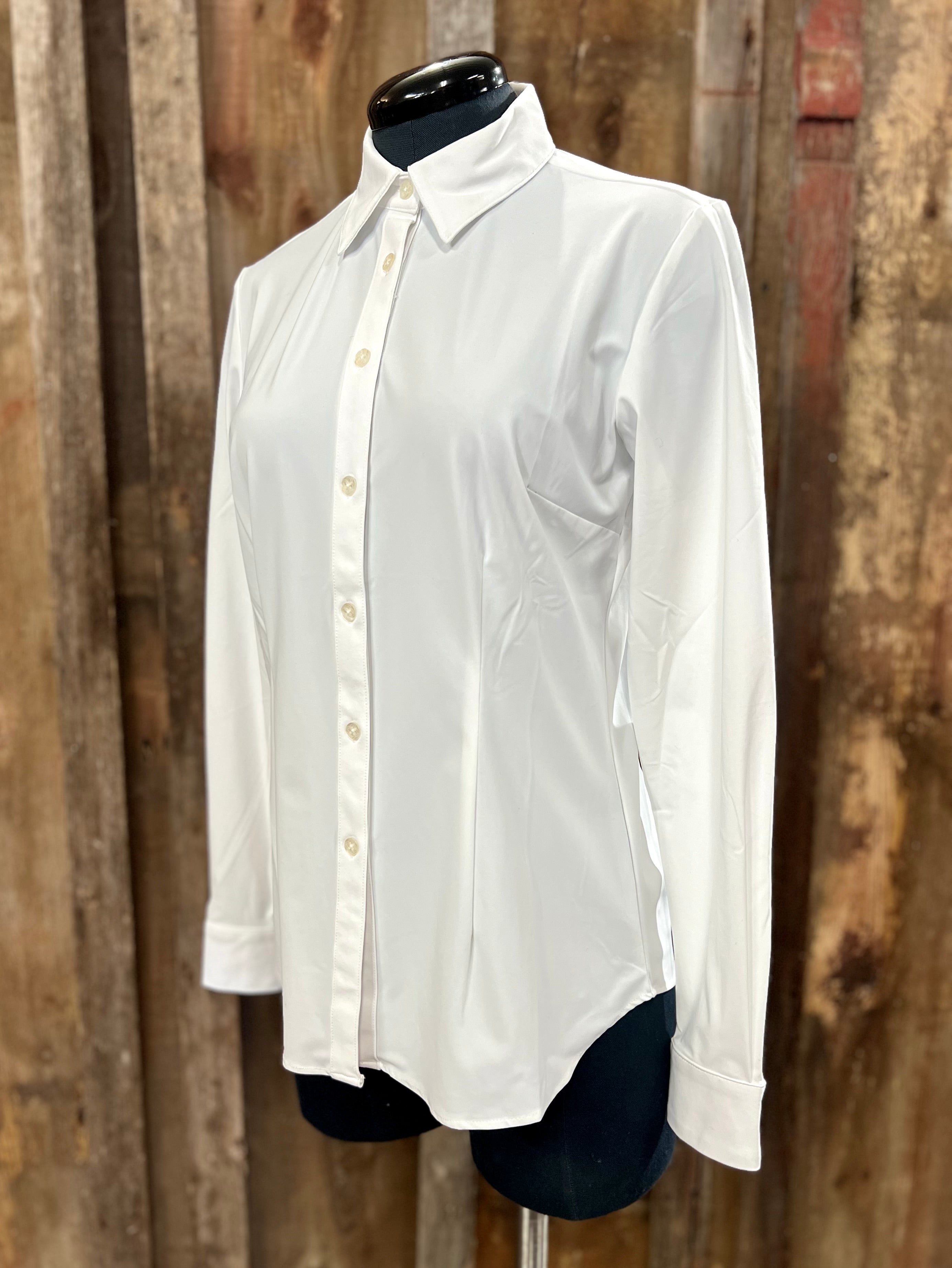 THE DAWN FITTED BUTTON UP SHIRT IN WHITE