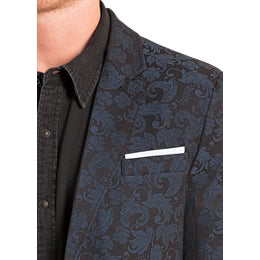 Rock & Roll Men’s Paisley Jacqurd Sport Coat in Navy
