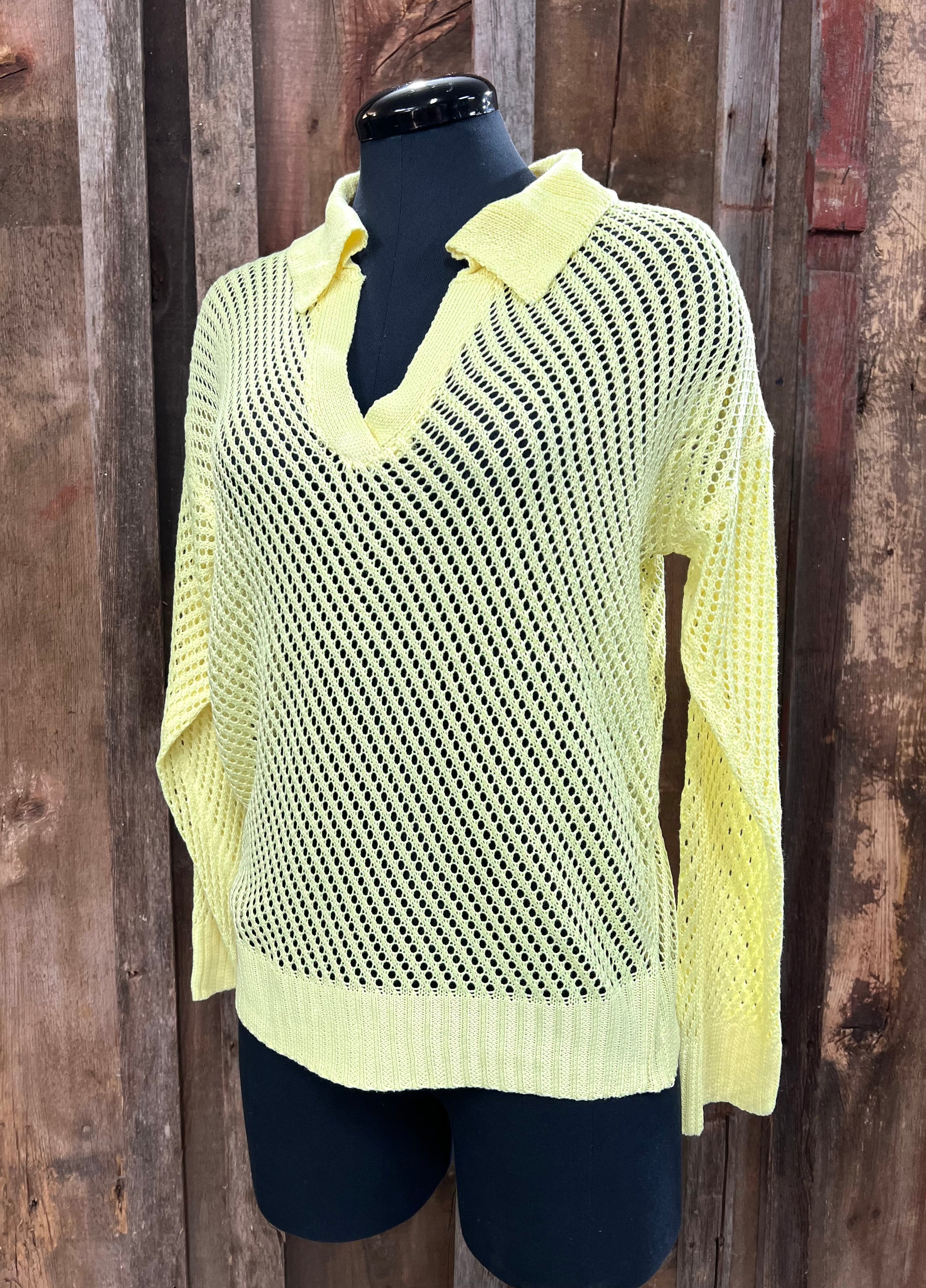 Neon Yellow Knit Sweater