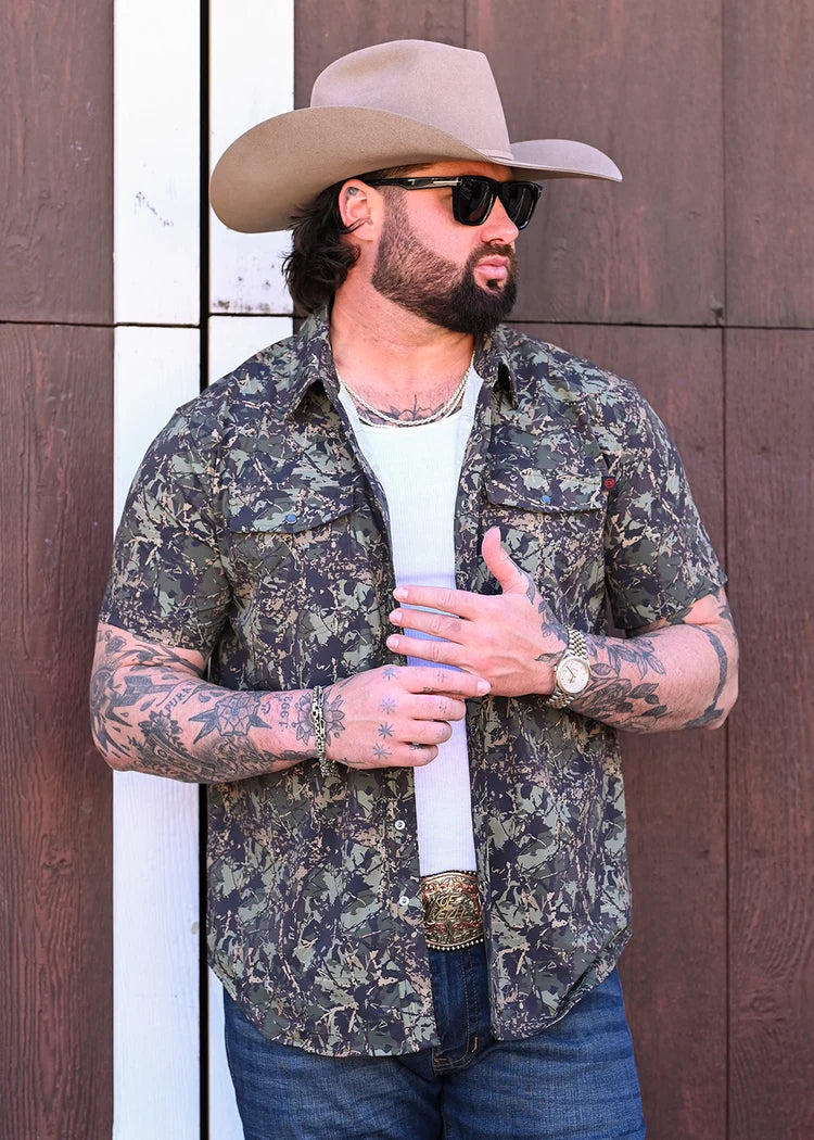 M Rock & Roll Koe Wetzel x TEK Western Camo Short Sleeve Shirt