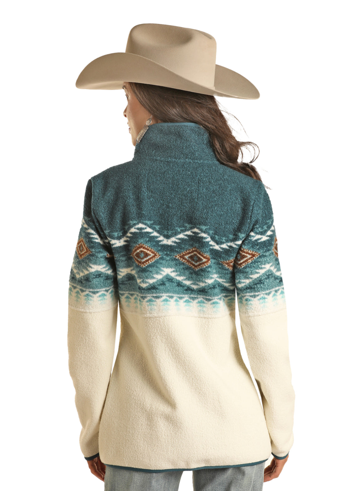 Powder River Outfitters Aztec Border 1/4 Zip Pullover