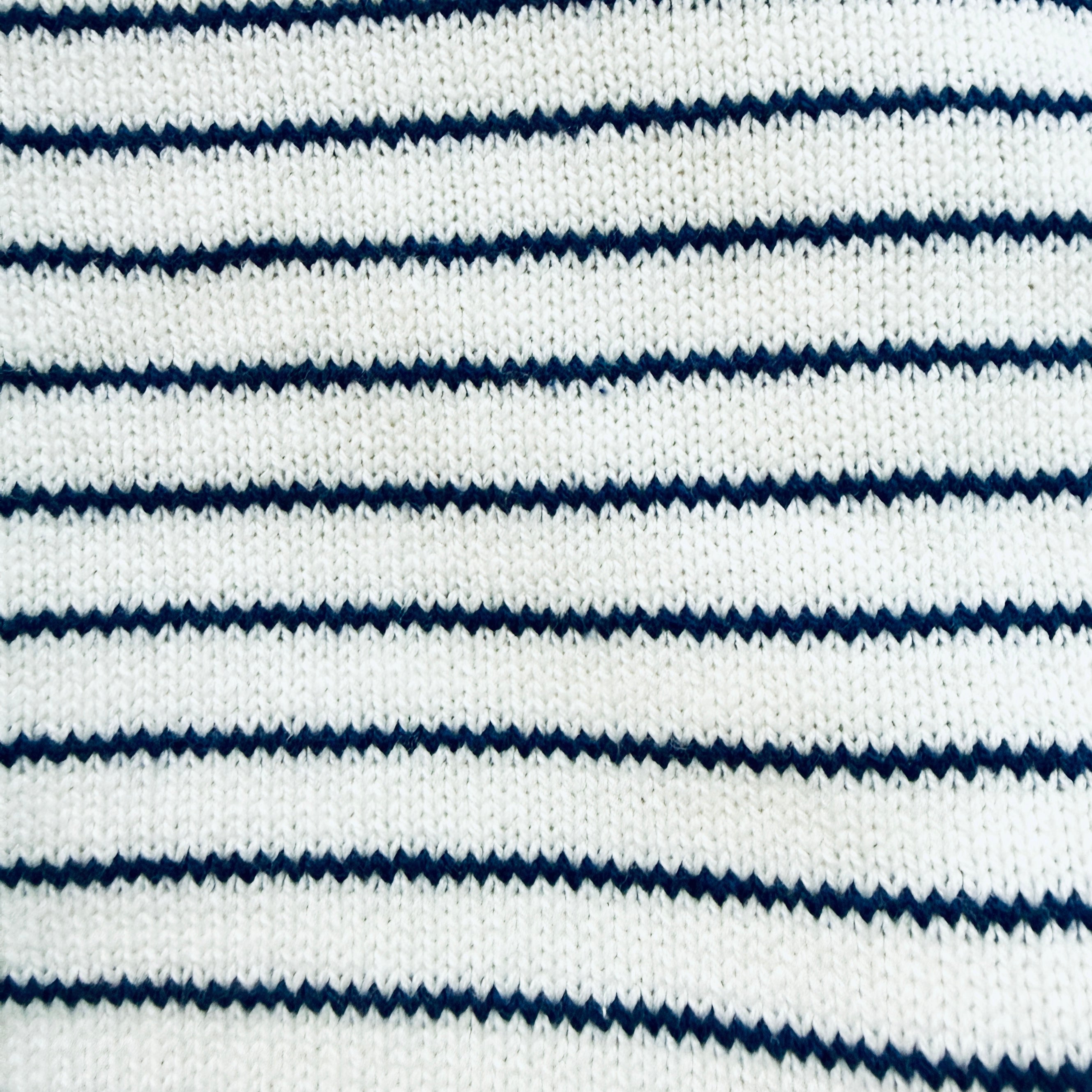 Ivory Stripe Knit Button Up Vest