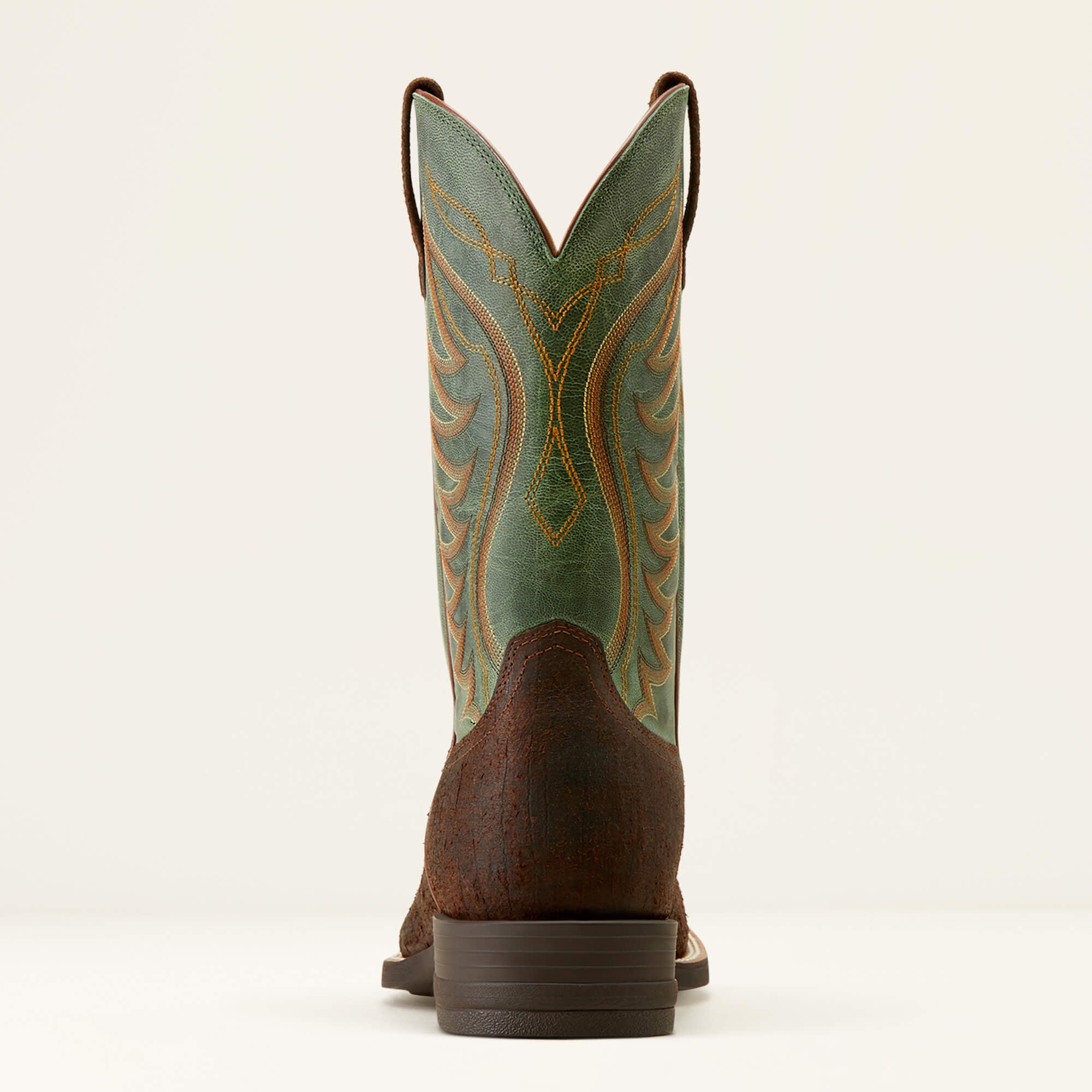 Ariat Amos Cowboy Boot in Rockweed Brown Surf Green