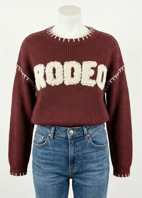 Women’s Rodeo Graphic Sweater Cherry Red