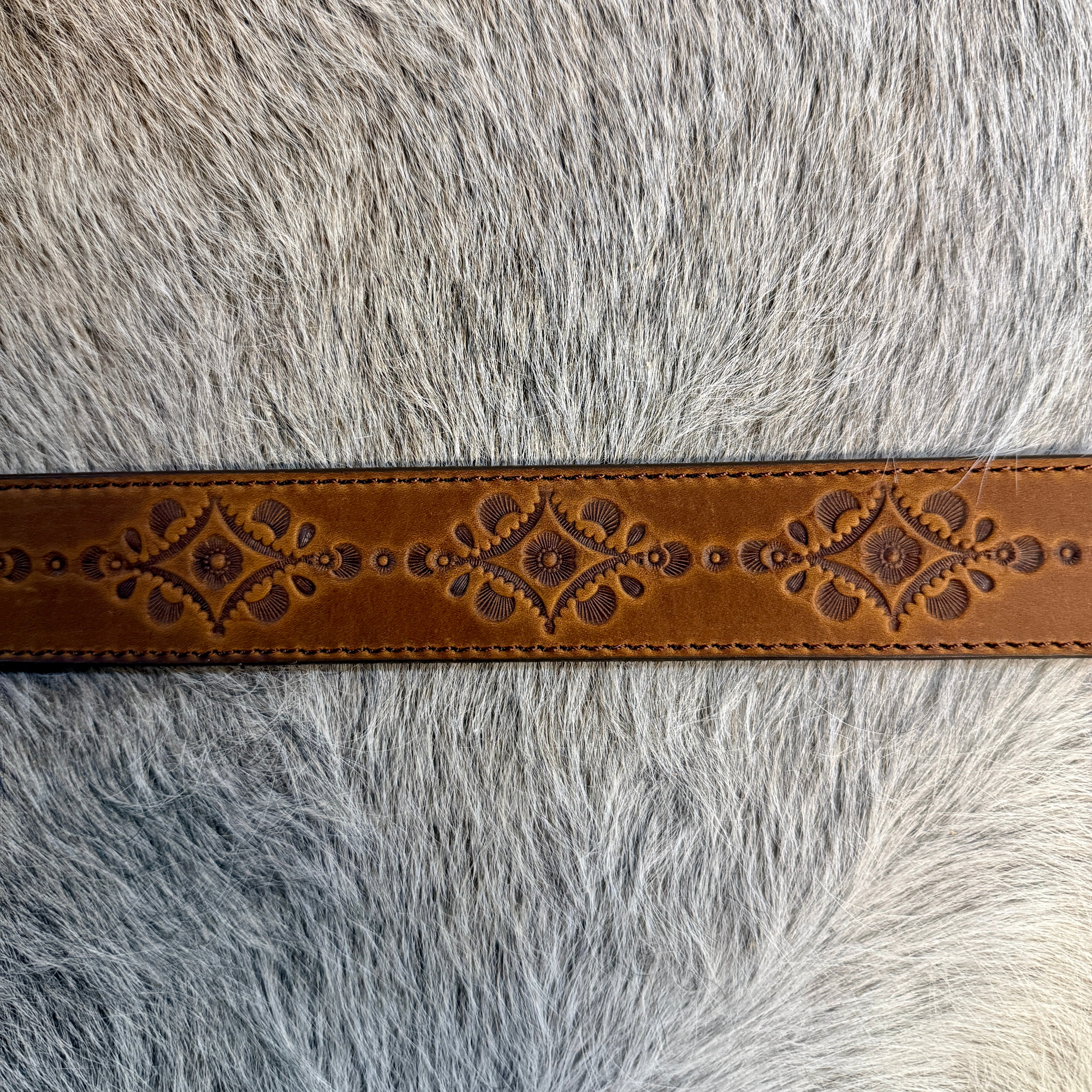 Women’s Justin Brown SouthWest Belt w/ Oval Turquoise Buckle
