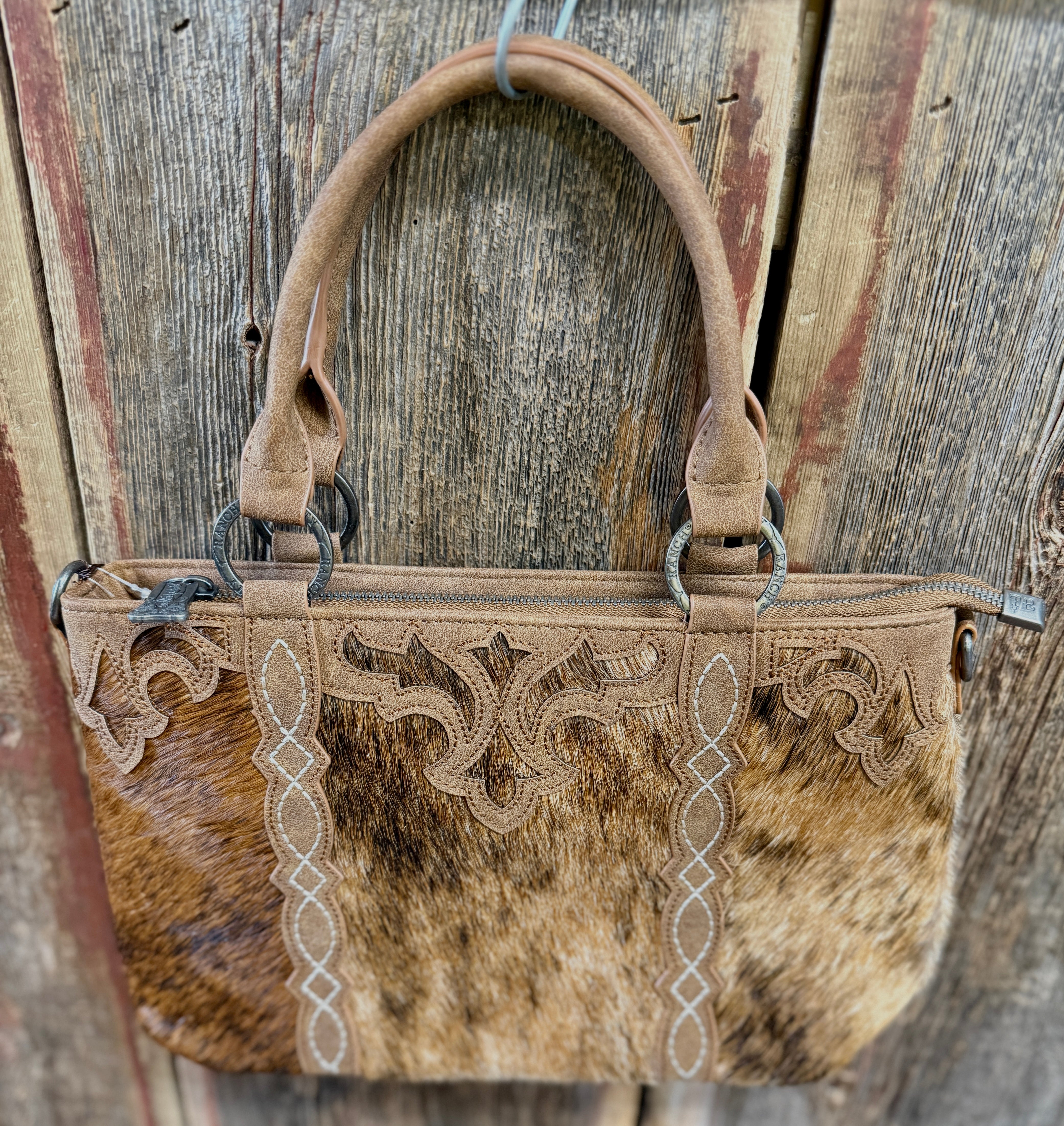 Trinity Ranch Genuine Cowhide Collection Carry Tote