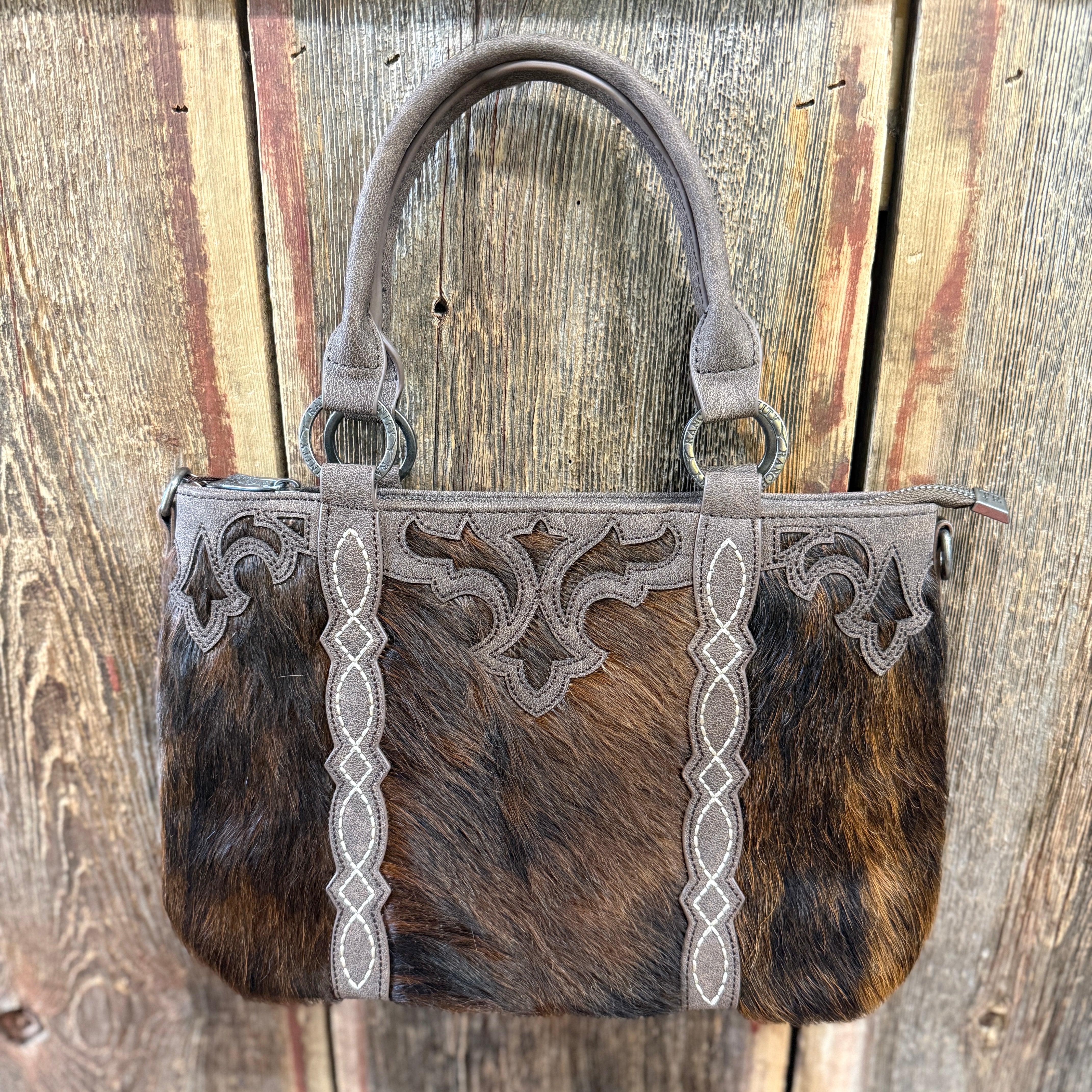 Trinity Ranch Genuine Cowhide Collection Carry Tote