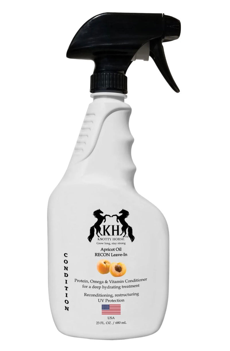 Knotty Horse Apricot Oil Recon Leave-In Conditioner Spray 23oz - RM Tack & Apparel