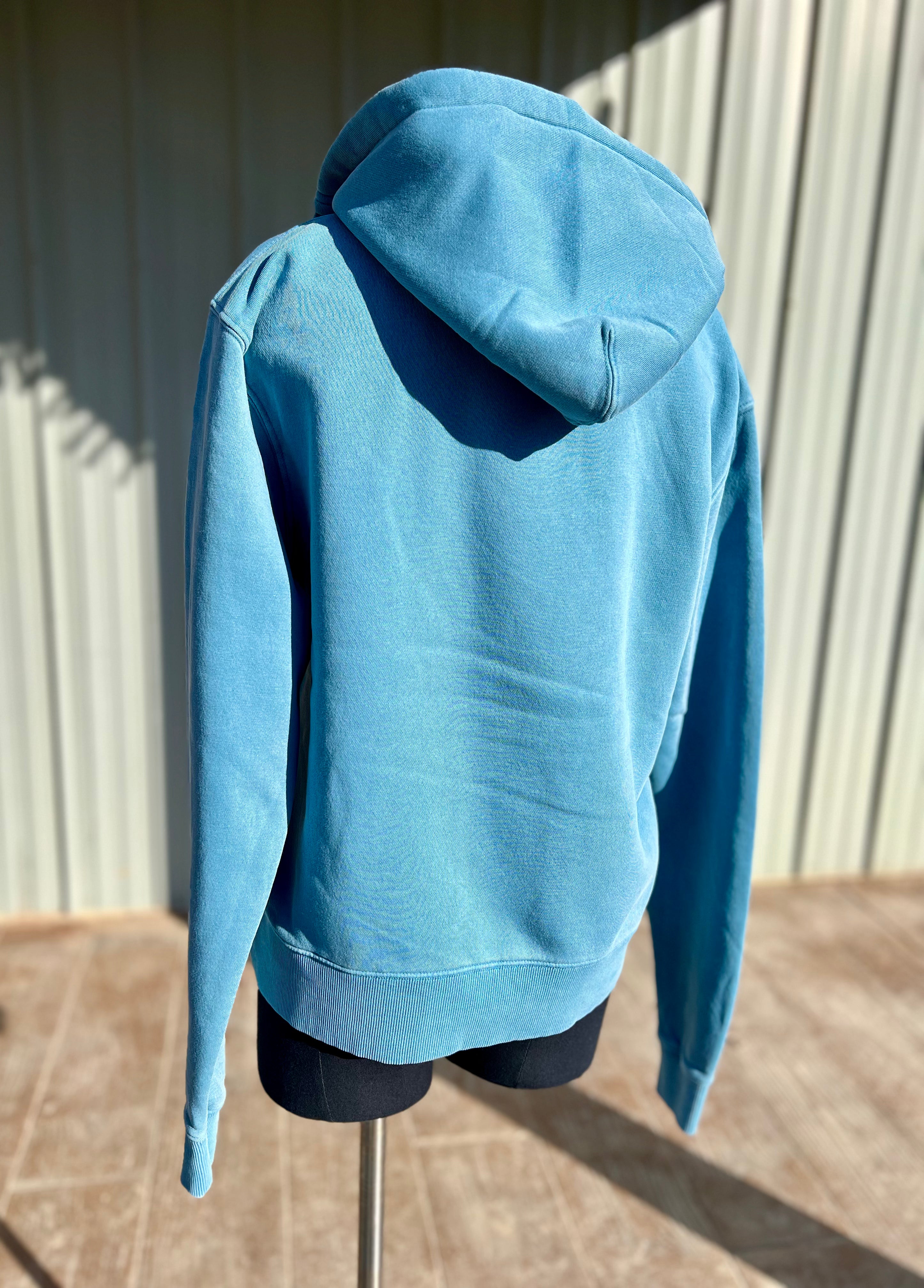 STS Ranchwear Womens Ranch Washed Blue Cotton Blend Hoodie
