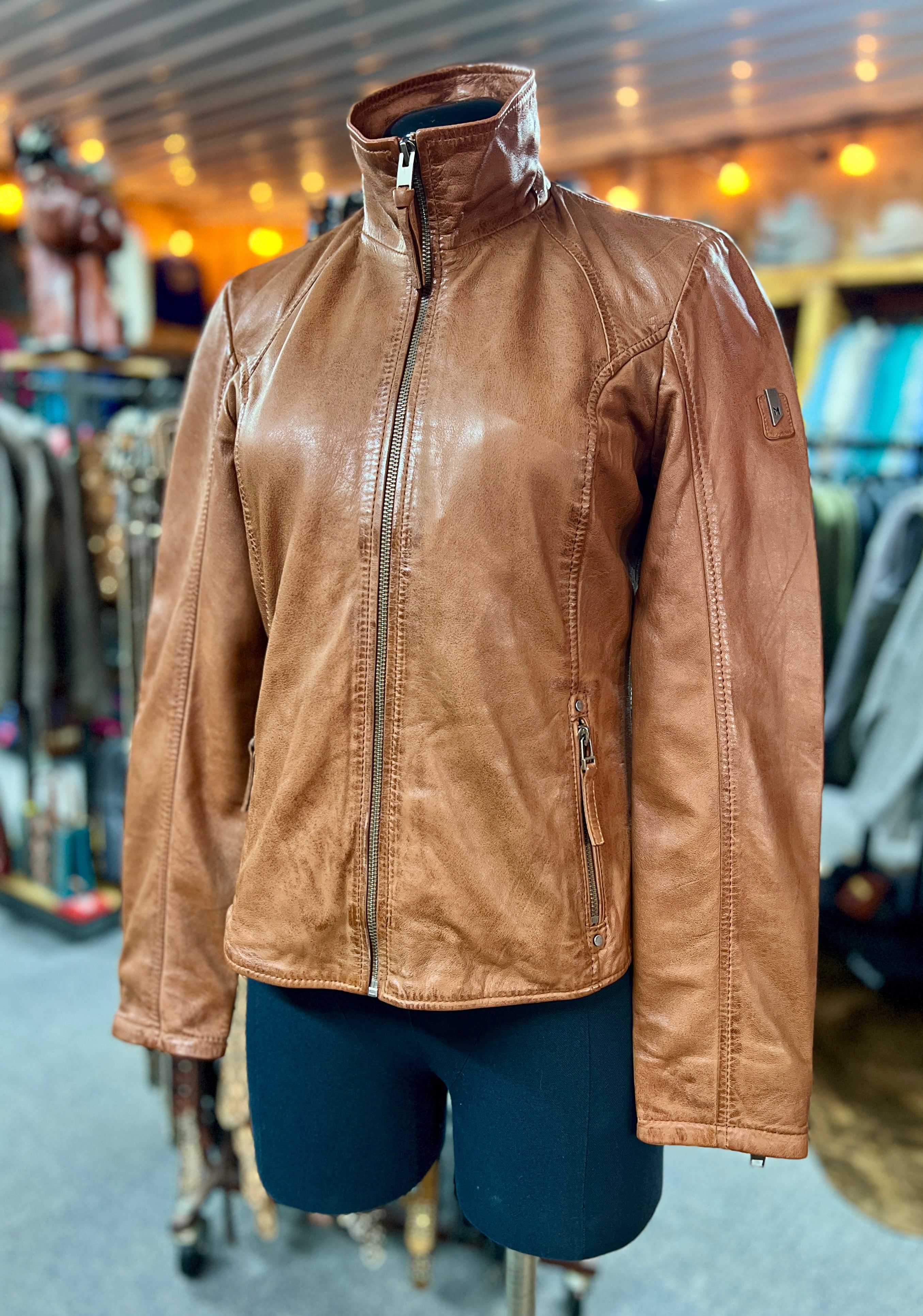 Mauritius Cognac Leather Jacket