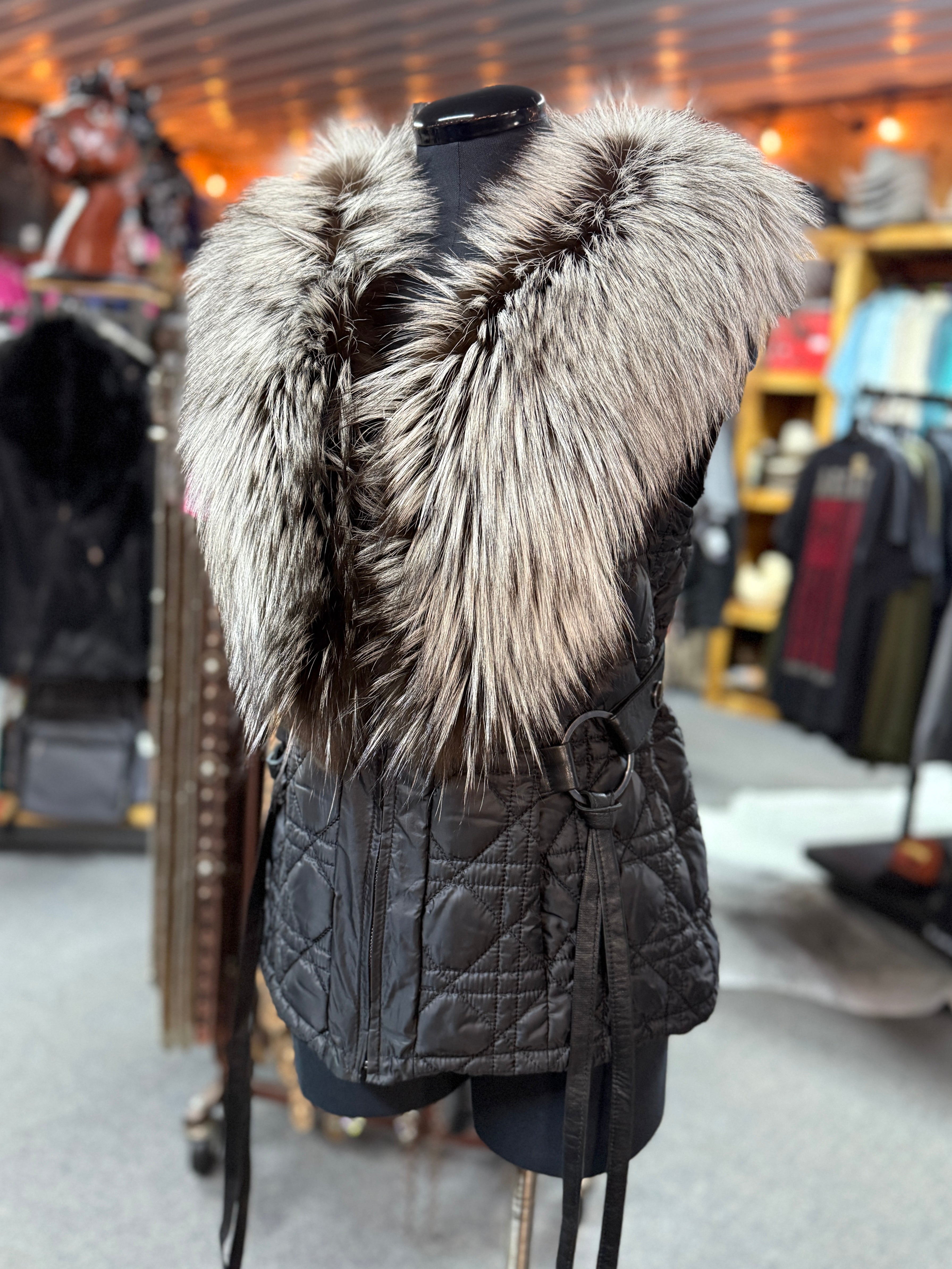 Black Silver Fox Vest