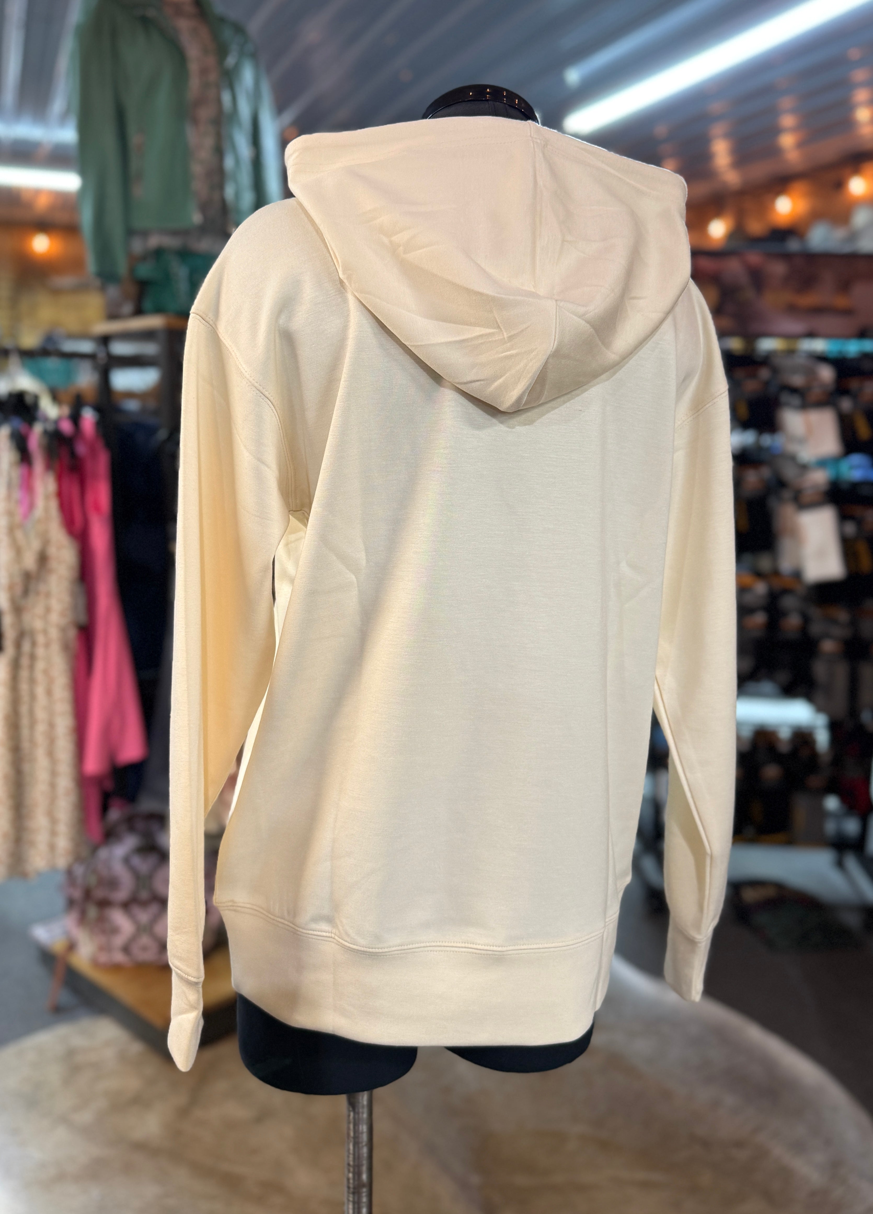 Western Cowgirl Cream Hoodie Sweatshirt