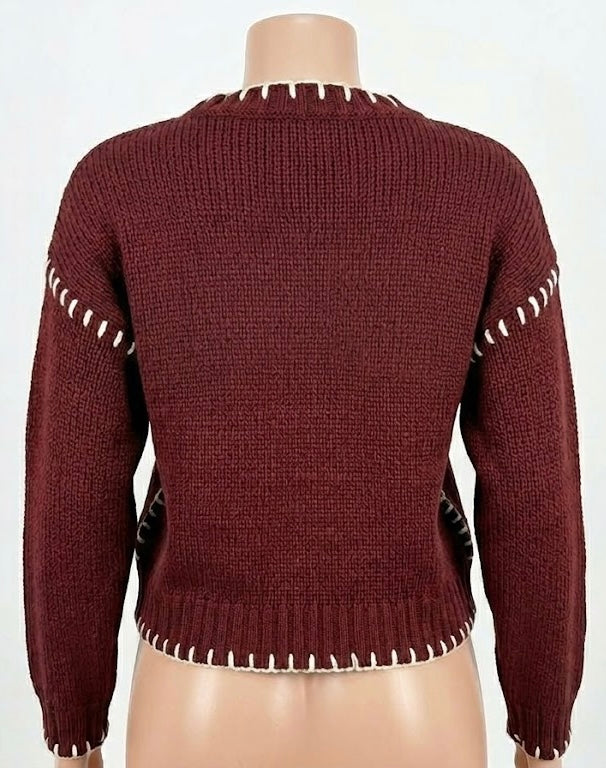 Women’s Rodeo Graphic Sweater Cherry Red
