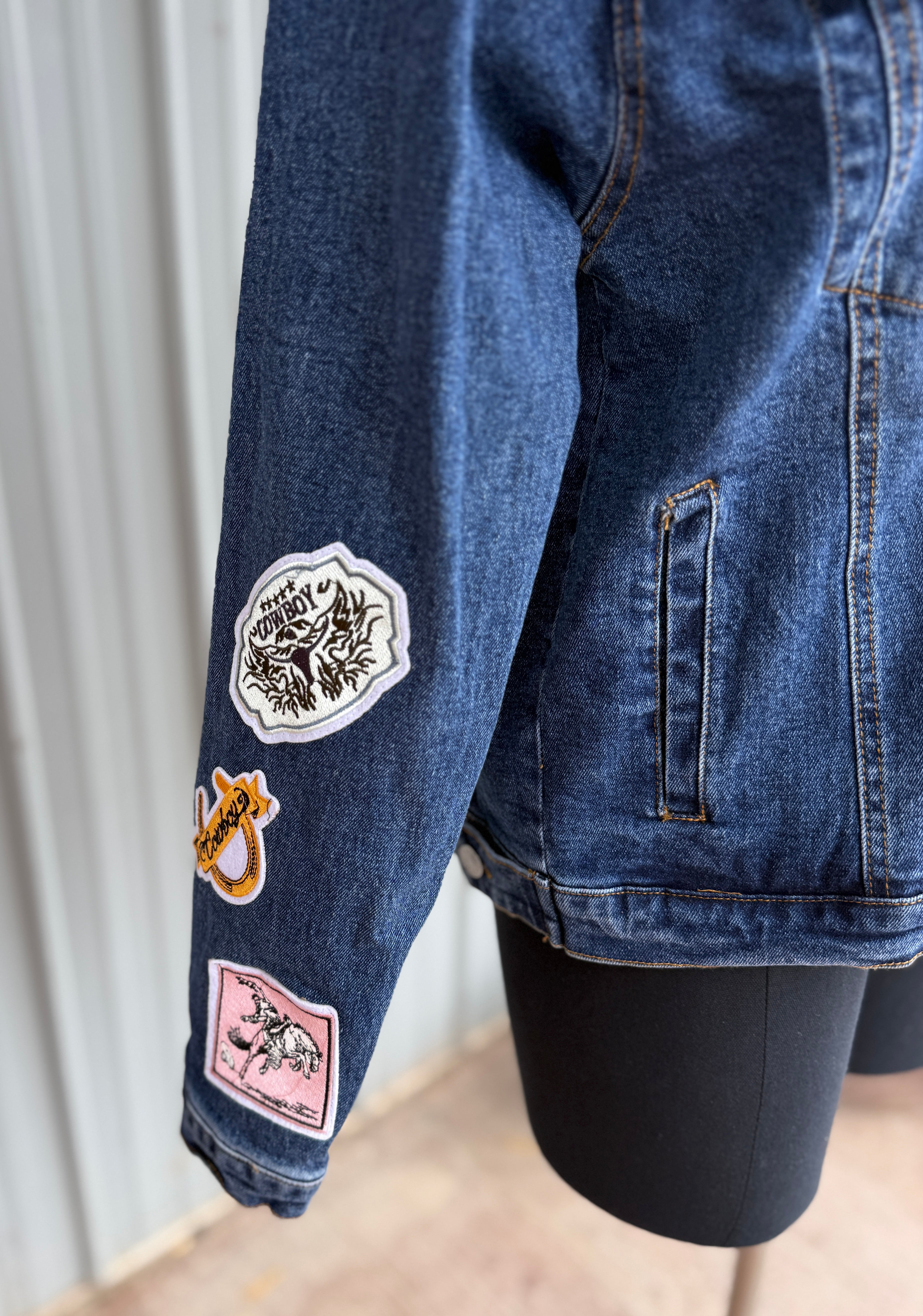 Howdy Rodeo Denim Jacket with Patches