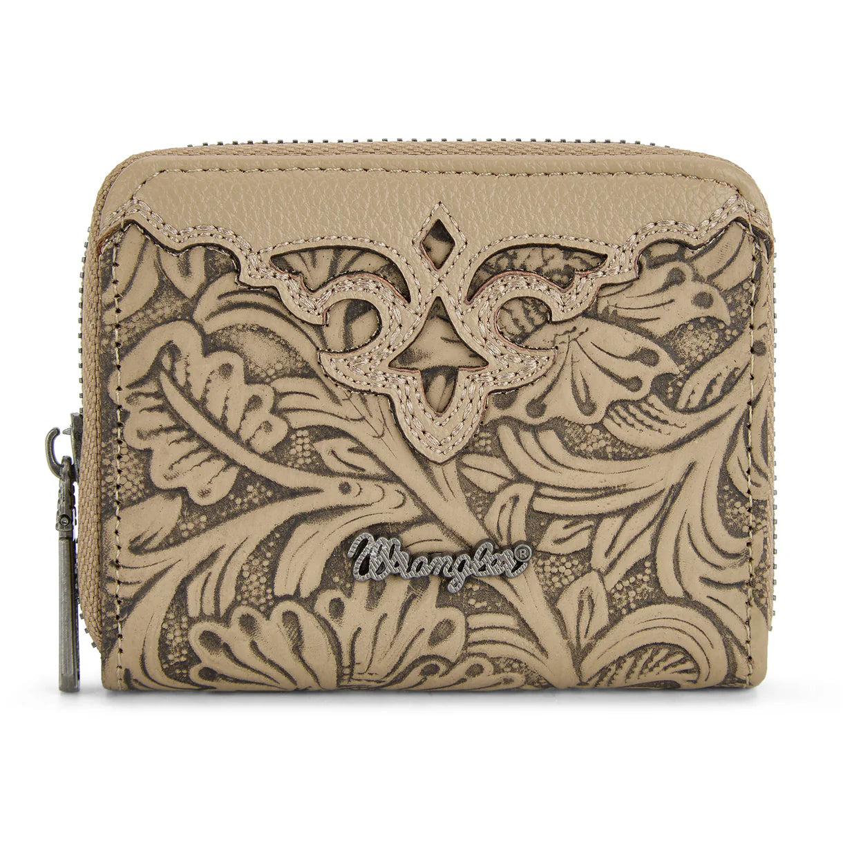 Wrangler Tooled Zip-Around Wallet