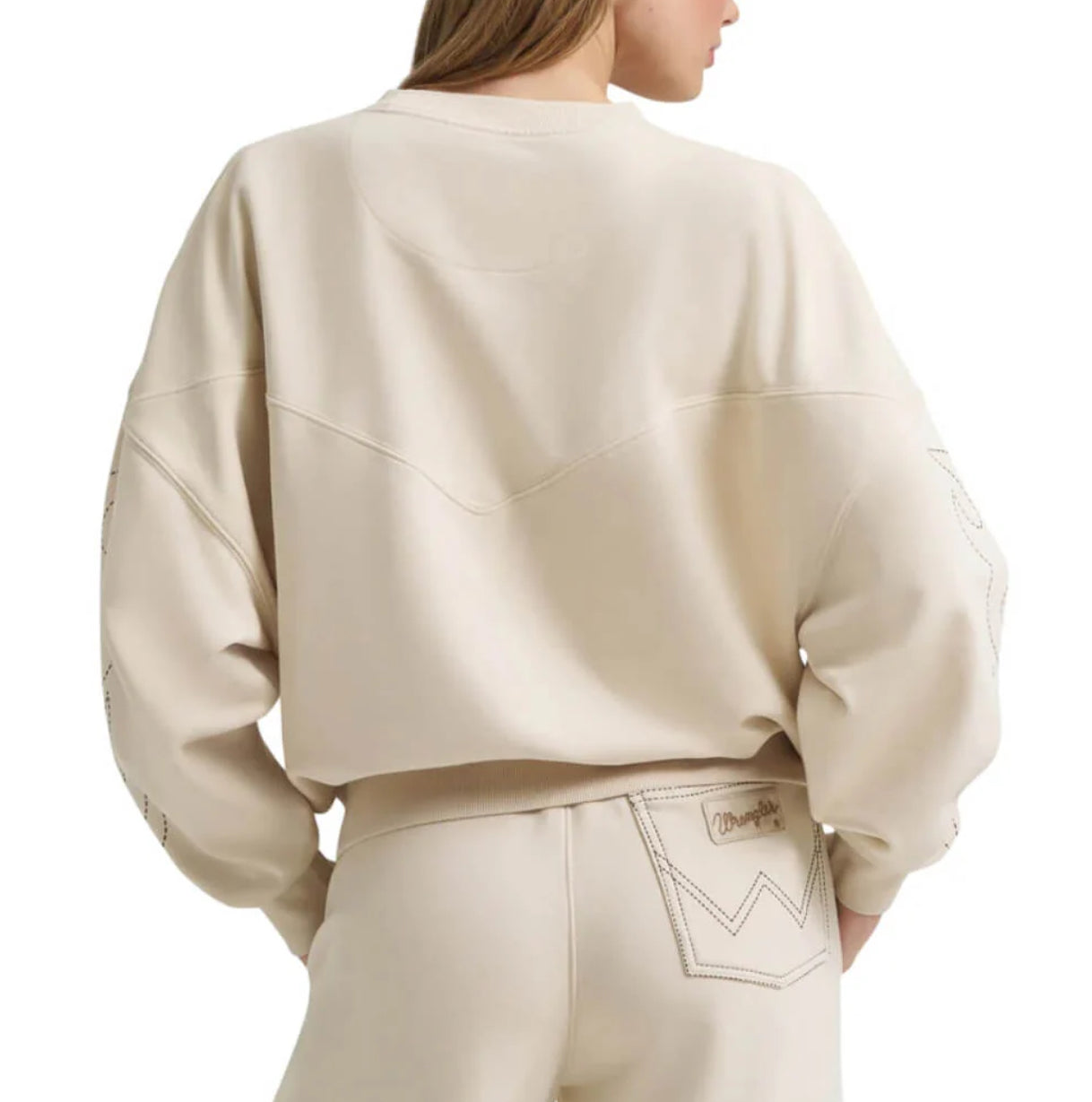 Wrangler X Lainey Wilson Womens Cowboy Sweatshirt Cream