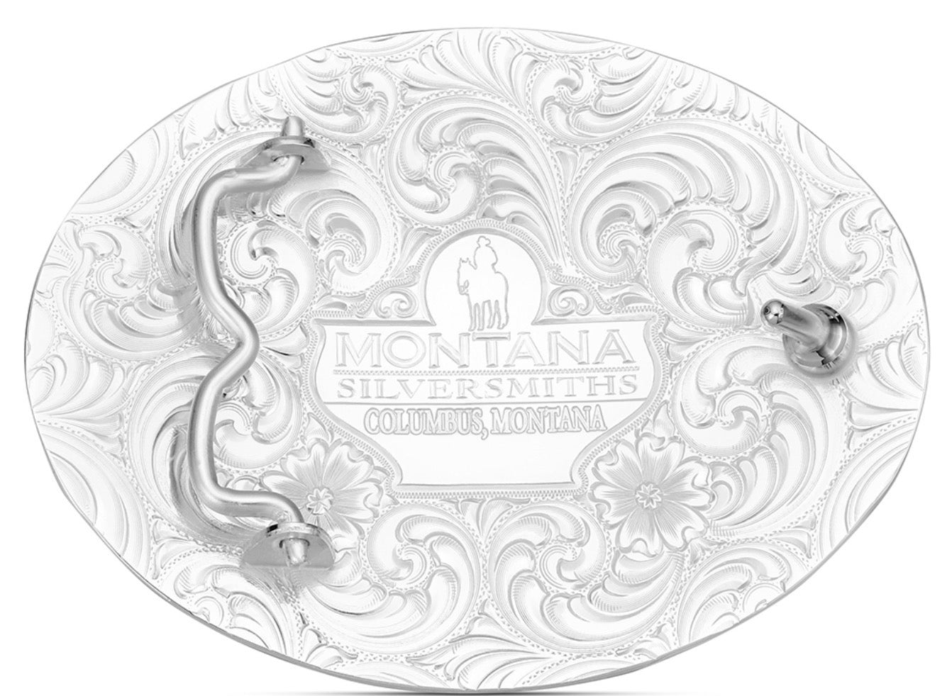 Montana Silversmiths 2T Scenic Desert Horse & Rider Buckle