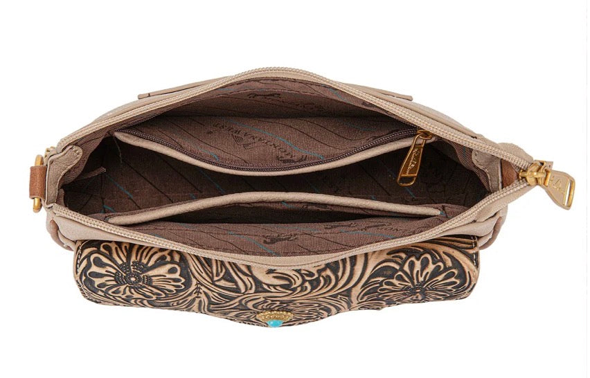 Montana West Tooled Floral Chain Shoulder Crossbody Bag