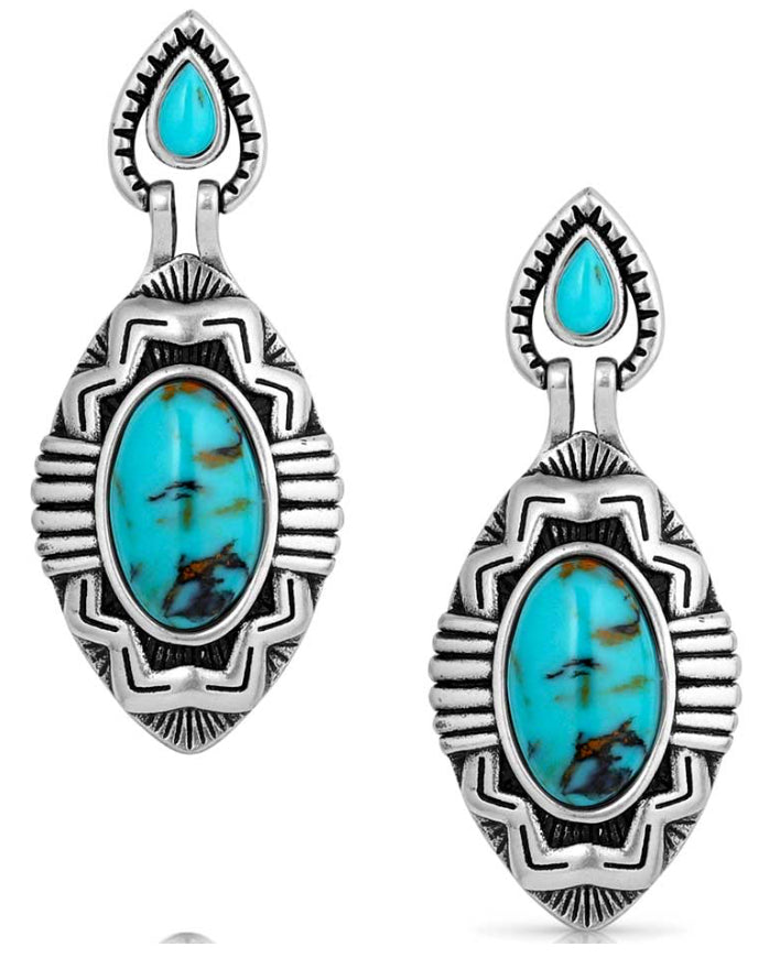 Montana Silversmith Blue Mesa Turquoise Earrings