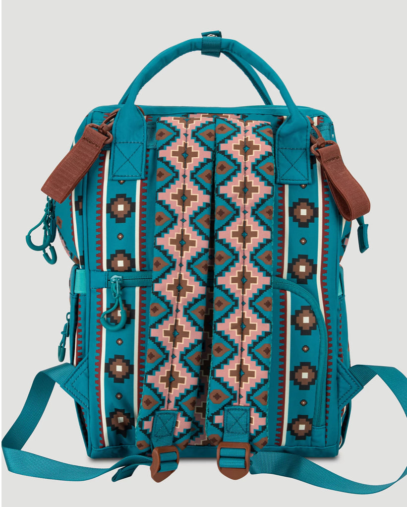 Wrangler Southwestern Print Backpack in Turquoise