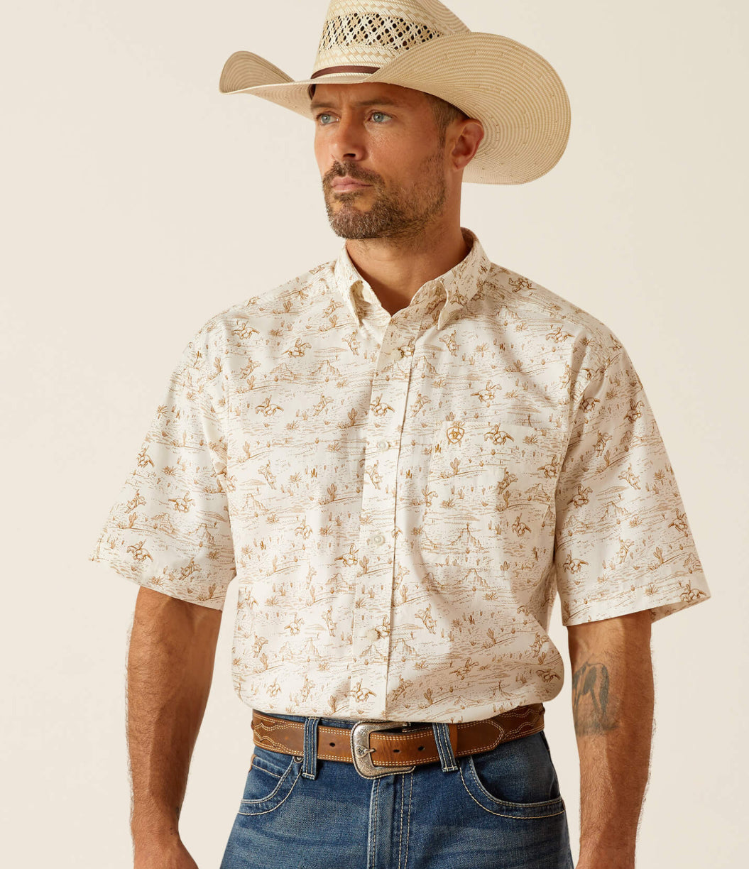 Men’s Ariat Edison Classic Fit Short Sleeve Western Shirt