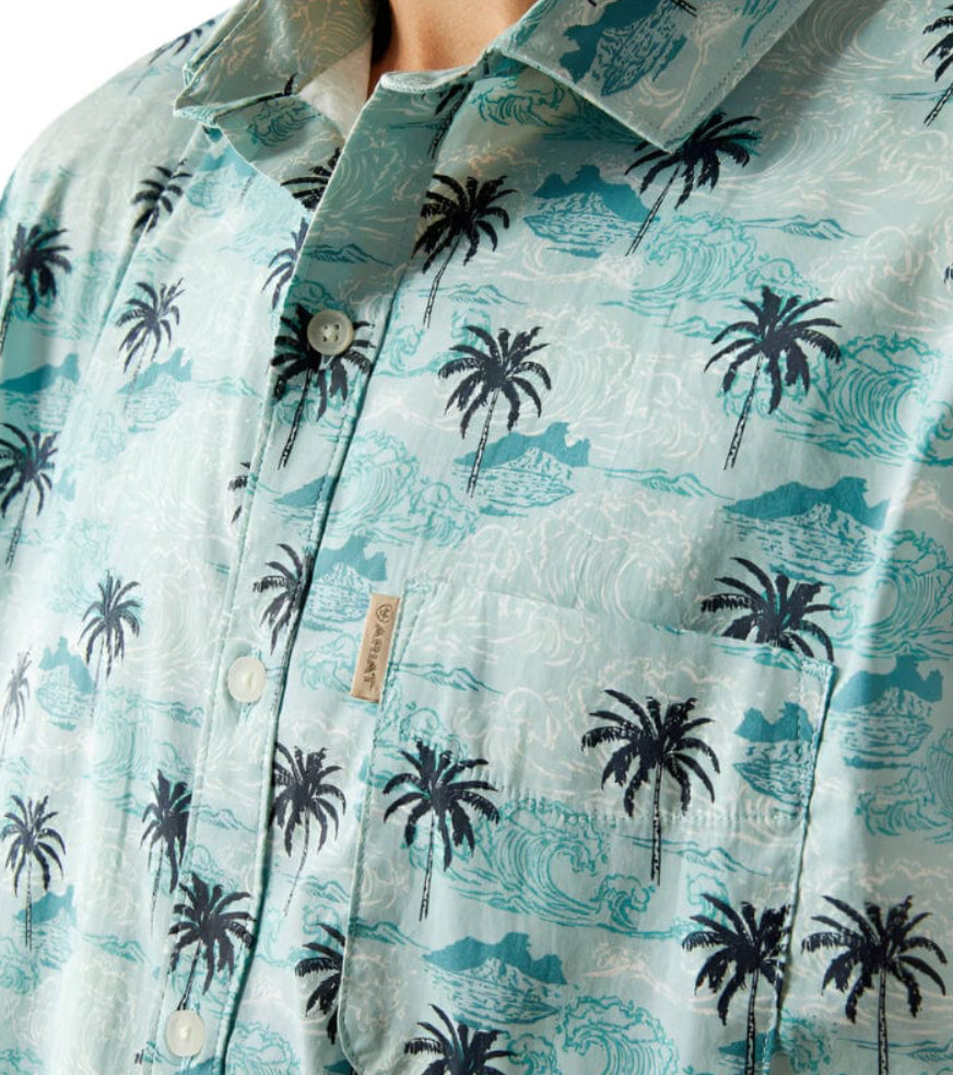 Ariat Men’s Mint Hawaiian Short Sleeve Button UP