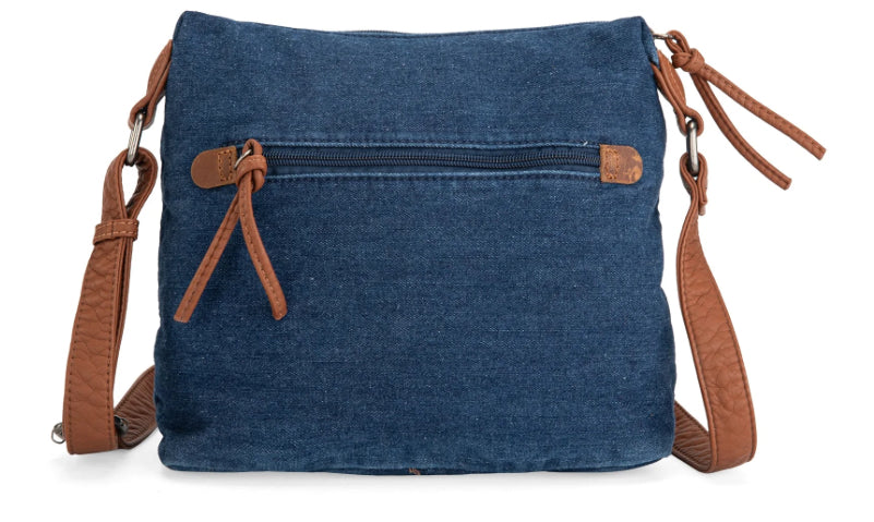 Wrangler Floral Tooled Denim Crossbody