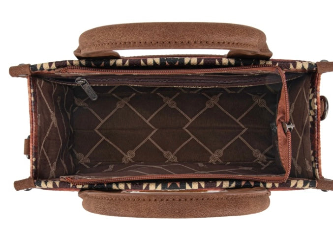 Wrangler Southwestern Pattern Dual Sided Print Tote/Crossbody