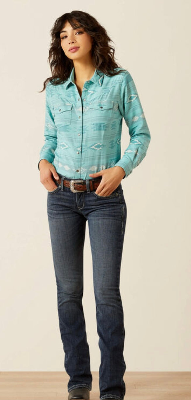 Women’s Ariat Turquoise Montana  Snap Shirt