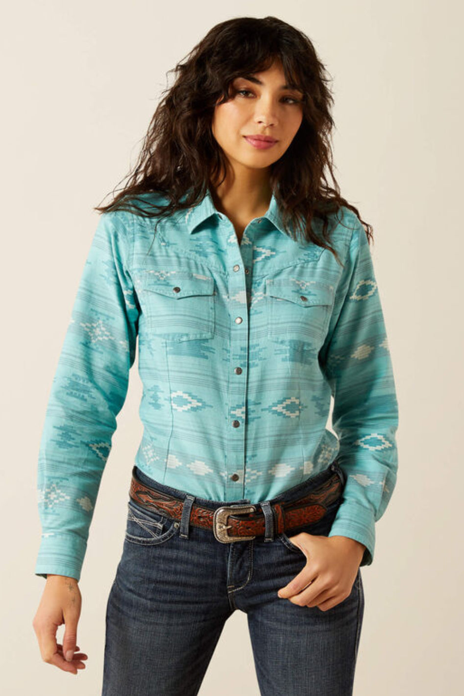Women’s Ariat Turquoise Montana Aztec Snap Shirt