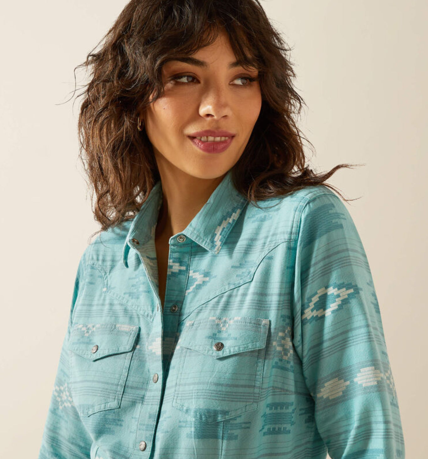 Women’s Ariat Turquoise Montana Aztec Snap Shirt