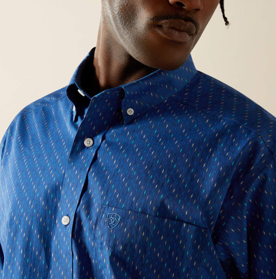 Men’s Ariat Chase Blue Long Sleeve shirt