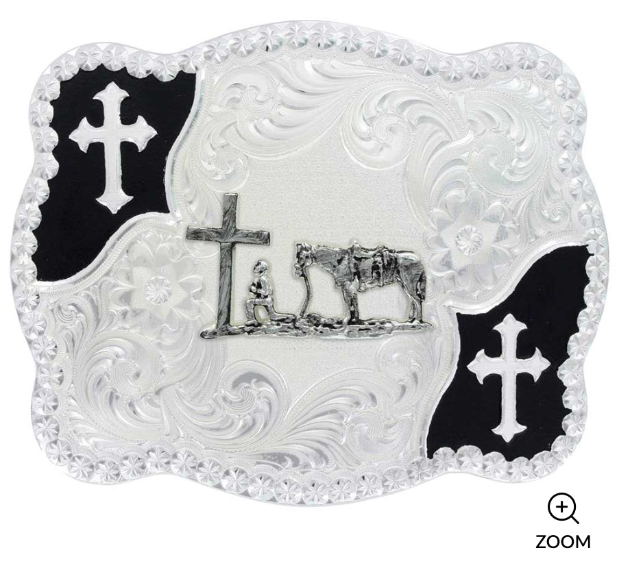 Montana Silversmith Silver Black Cross Buckle