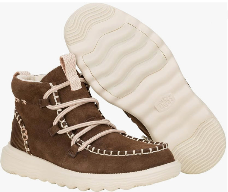 Hey Dude women's Reyes Suede Espresso