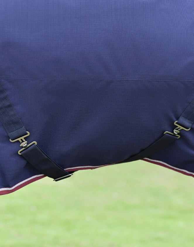 Weatherbeeta ComFiTec Essential Turnout 100G Navy/ Burgundy