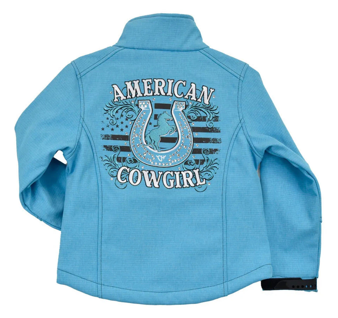 Cowgirl Hardware Toddler Turquoise Poly Shell Jacket