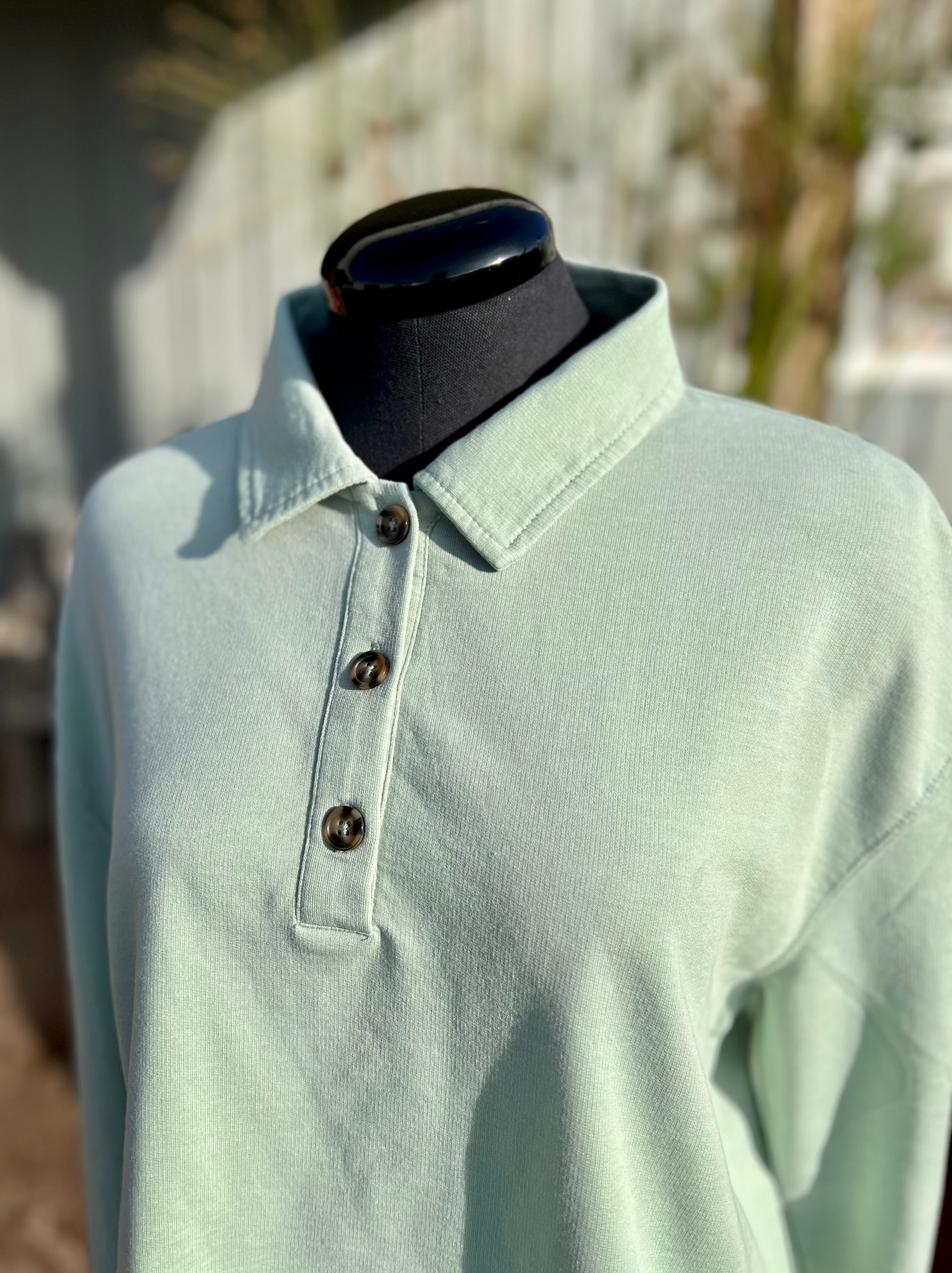 Sage Green Collard Shirt