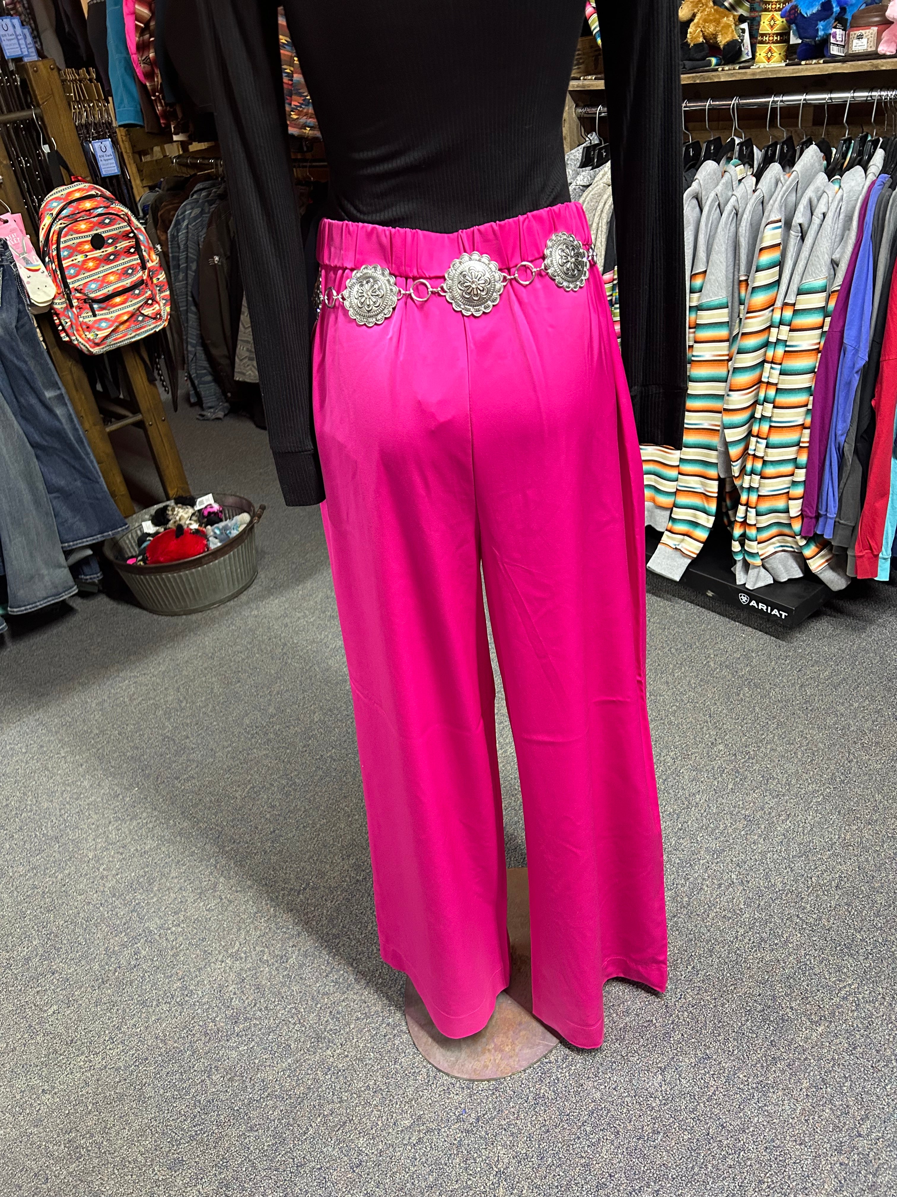 Women’s Pink Satin Trouser Pant