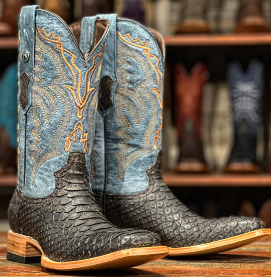 Men’s Tanner Mark Brown Jumbo Python boot – RM Tack & Apparel