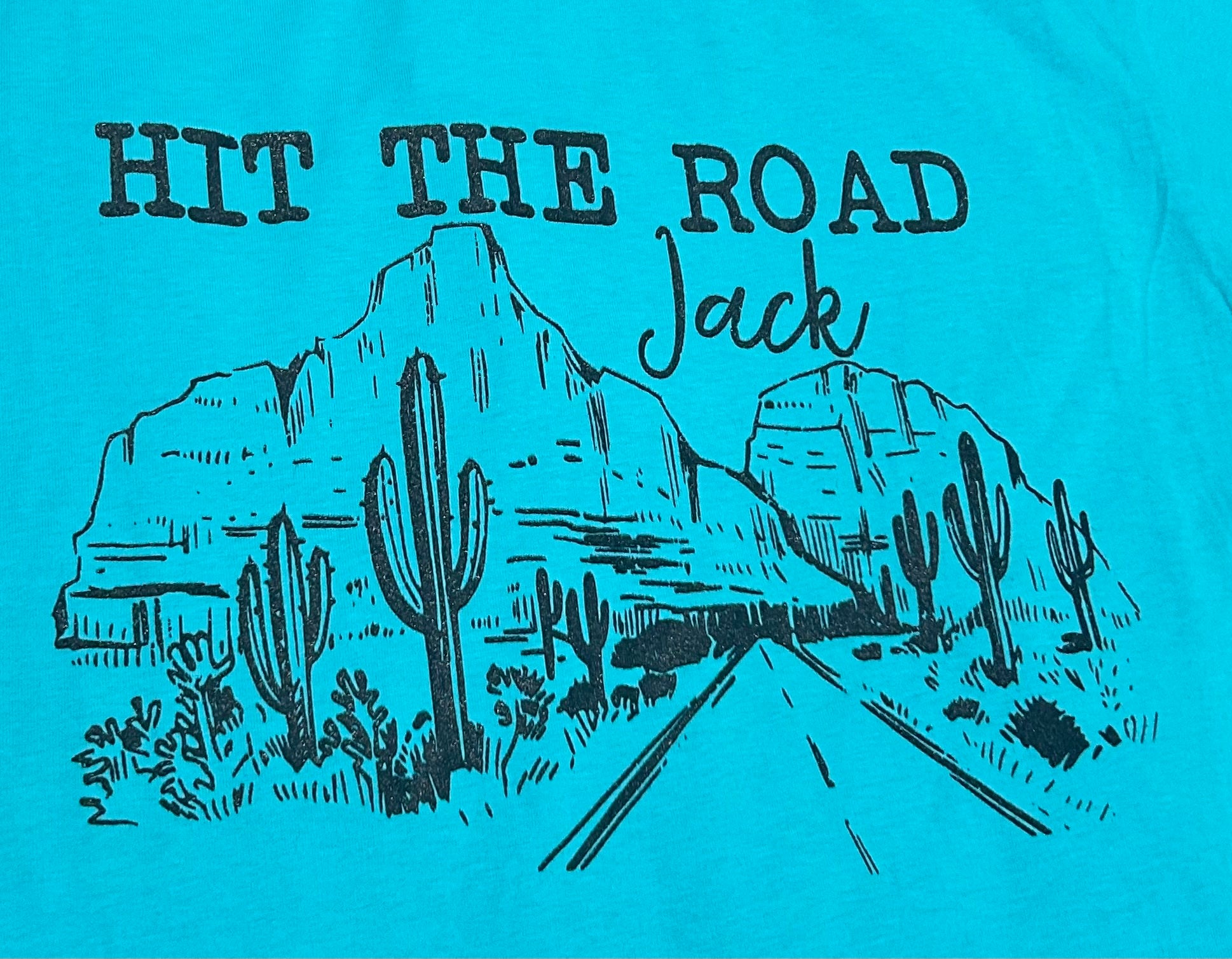 Women’s Aqua Hit the road Jack T-shirt
