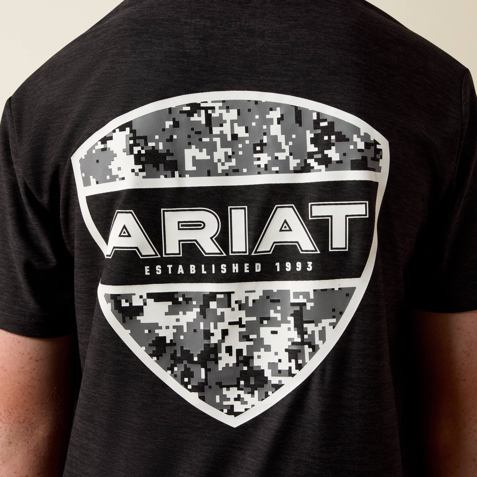 Boys Black Ariat Digi Shield Tee
