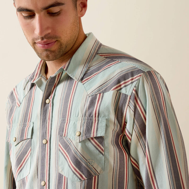 Men’s Ariat Stripe Hesperus Fitted Snap Shirt