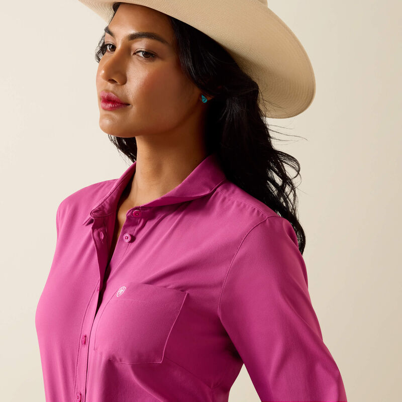 W Ariat Kirby Pro LS Shirt- Rose Sorbet
