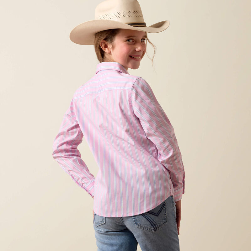 Girls Kirby Stripe LS- Pink/Lavender