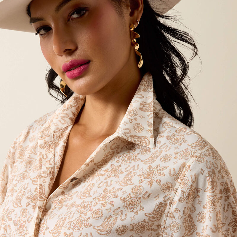 W Ariat Homestyle LS shirt- Boots n’ Roses
