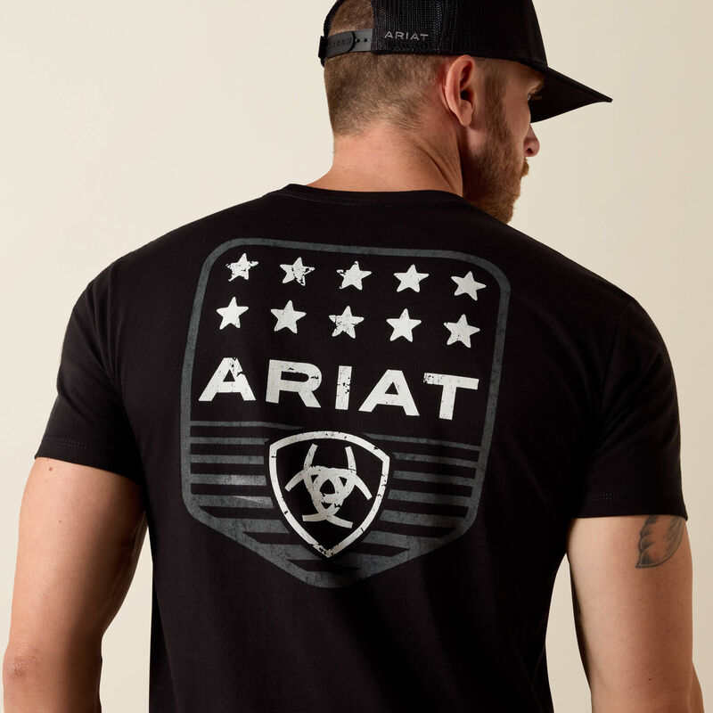 Men’s Ariat Black Patriotic Badge Tee