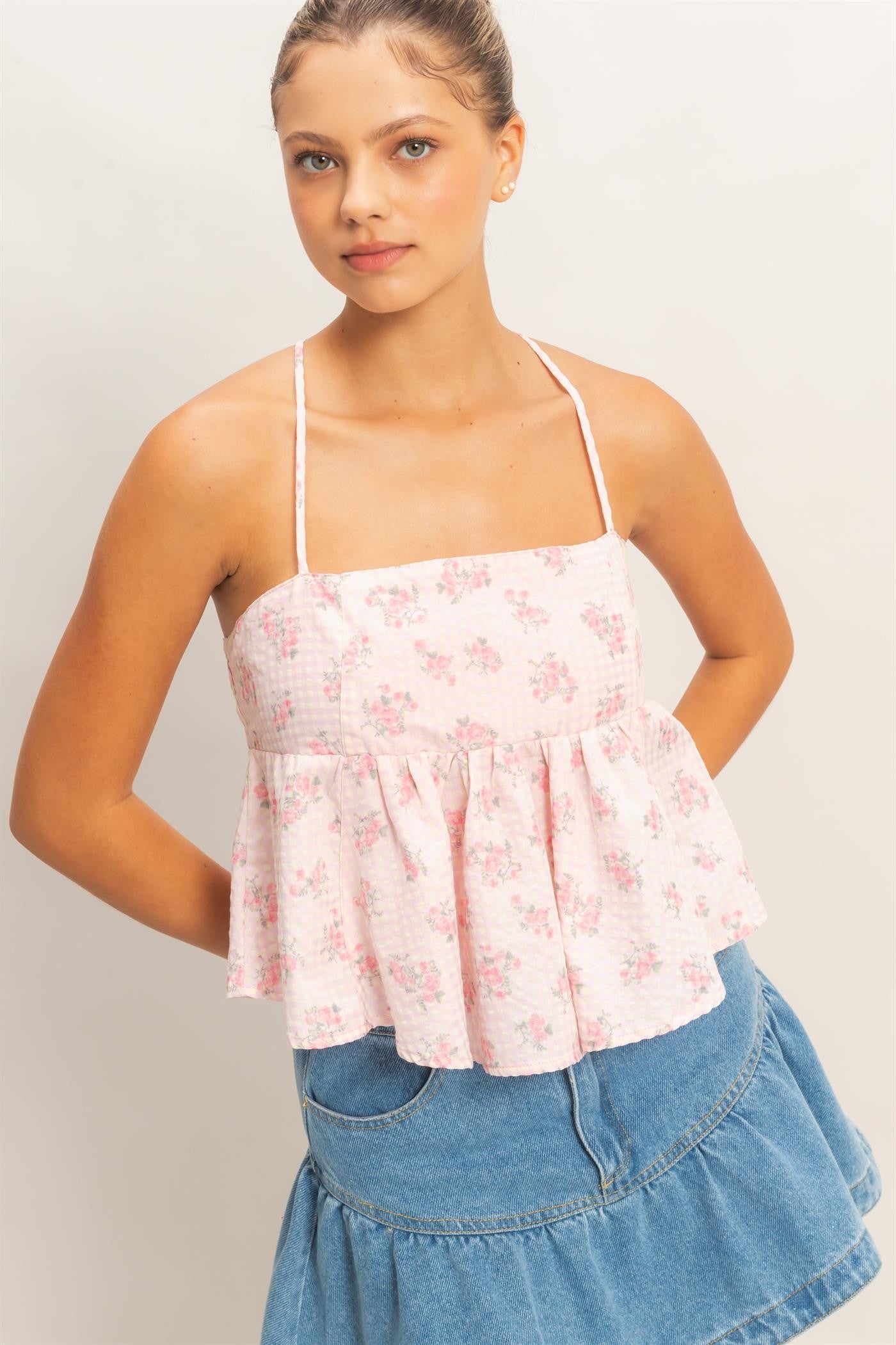 W Floral Baby Doll top
